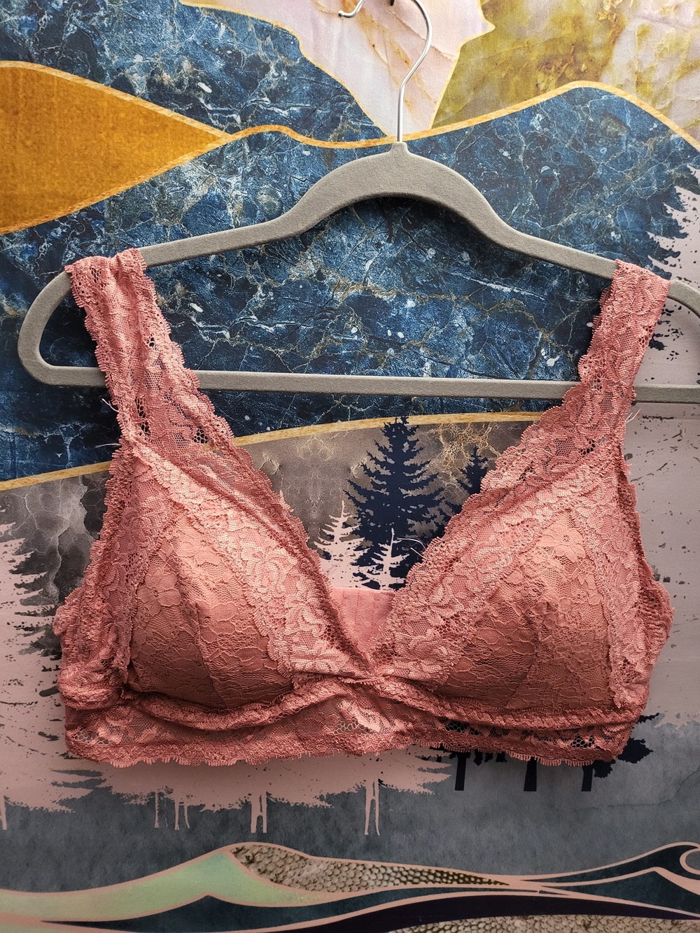 XOXO Dusty Rose Lace Bralette